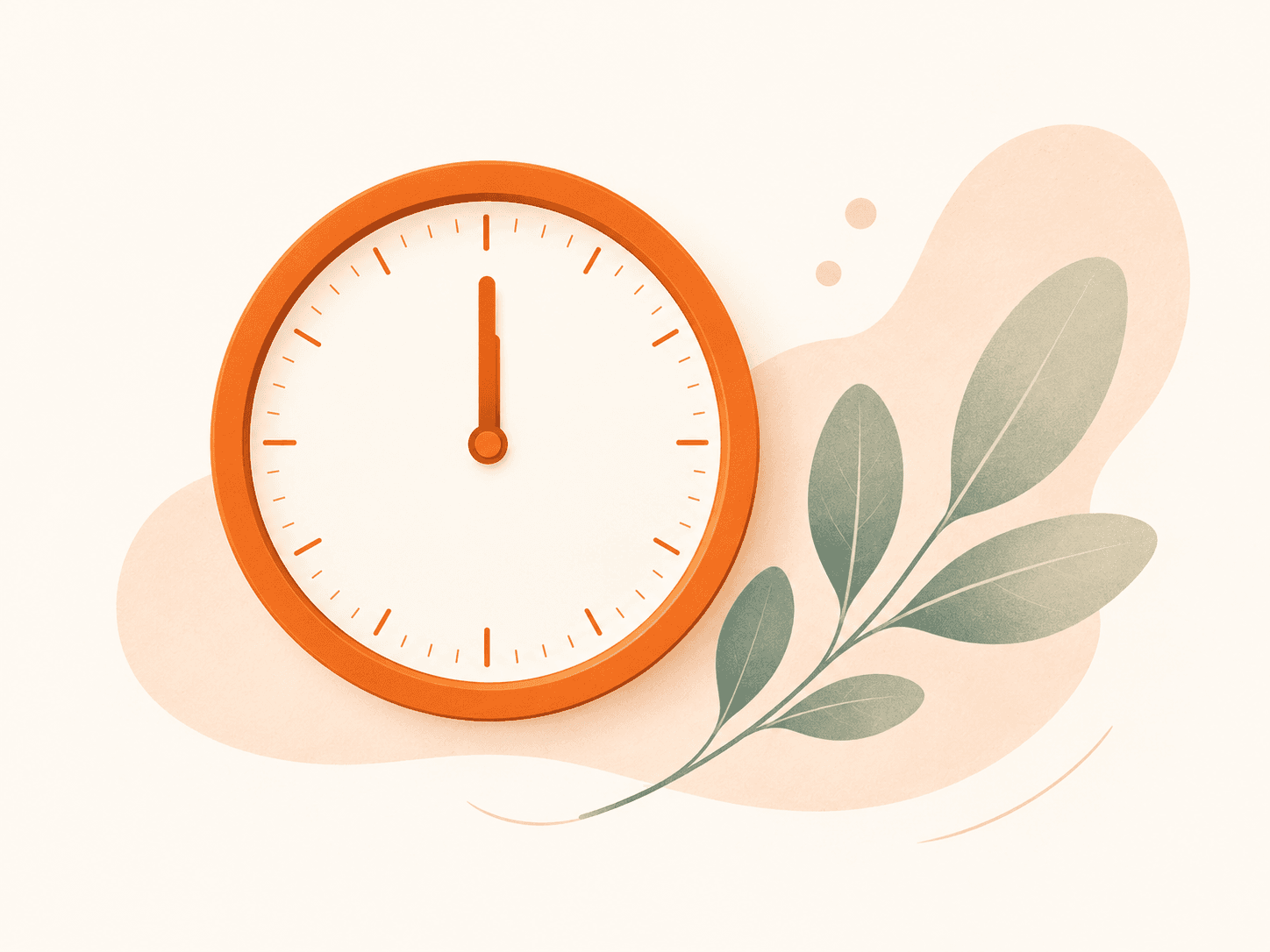 Clock illustration representing time saved.